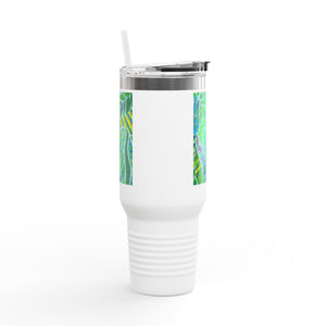 Amazon Whimsy/Green Insulated Travel Mug - 40oz - Perfect for Outdoor Adventures