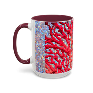 Colorful Mugs (11oz, 15oz), Disco Coral Reef Macro