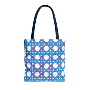 Beach Chair Wicker/Turquoise Tote Bag - 3 Sizes