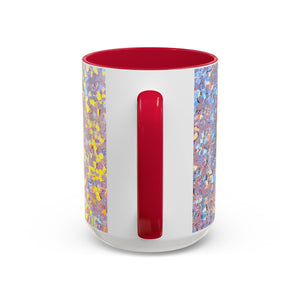 Colorful Mugs (11oz, 15oz), Disco Tiger Stripe Nautilus Macro