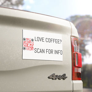 QR Code Car Magnet — Custom Red & Black Scanable Vehicle Magnet