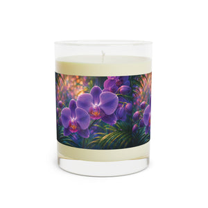 Twilight Orchid Garden Scented Candle — Floral 11oz Glass Jar