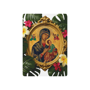 Religious Poker Playing Cards - Framed "Our Lady of Perpetual Help" / Monstera
