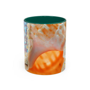 Colorful Mugs (11oz, 15oz), Disco Conch Macro