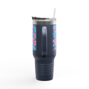 Insulated Travel Mug, 40oz / Beach Dreams, Turquoise