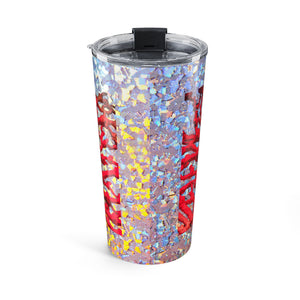 20oz Tumbler – Disco Red Coral Glitter Travel Cup