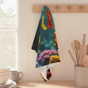 Tropical Microfiber Coffee/Tea Towel – Seahorses in Love