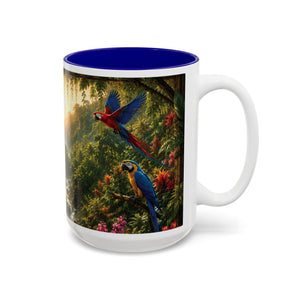 Tropical Waterfall Mug – Lush Jungle Scenic Accent Coffee Cup (11oz/15oz)