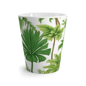 Latte White Mug - Perfect for Plant Lovers & Coffee Enthusiasts / Fantasy Palms