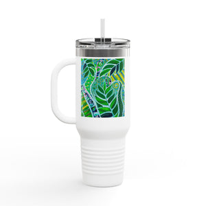 Amazon Whimsy/Green Insulated Travel Mug - 40oz - Perfect for Outdoor Adventures