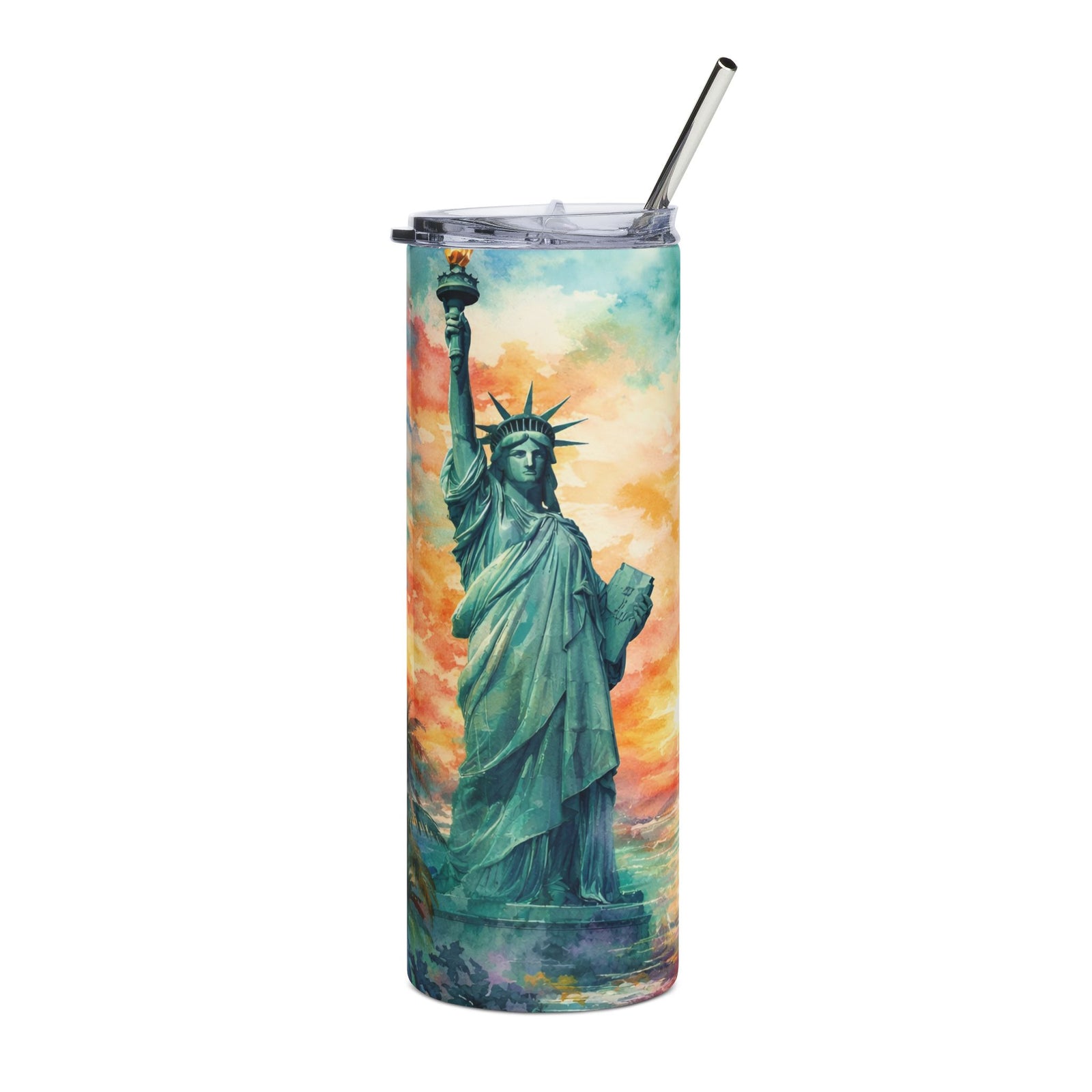 20oz Floral Stainless Steel Tumbler — Fiesta Orchid Travel Cup