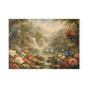 Glass Coffee Station Tray, 2 Sizes – Vintage Garden Waterfall