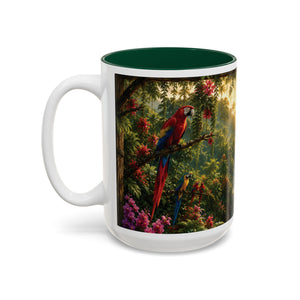 Tropical Waterfall Mug – Lush Jungle Scenic Accent Coffee Cup (11oz/15oz)