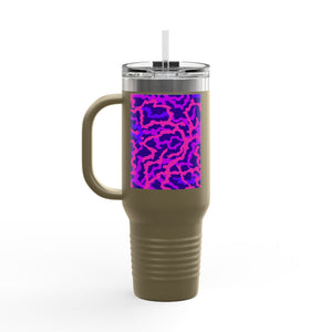 Insulated Travel Mug, 40oz / Coral Threads, Heatwave - Perfect for Outdoor Adventures
