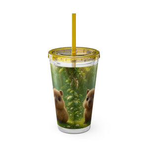 Tropical Tumbler with Straw | 16 oz: Baby Cabybara