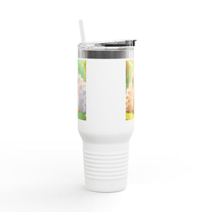 Insulated Travel Mug, 40oz / Baby White Peacock - Perfect for Outdoor Adventures