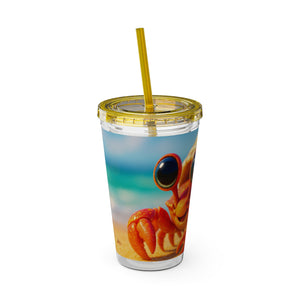 Tropical Tumbler with Straw | 16 oz: Baby Hermit Crab