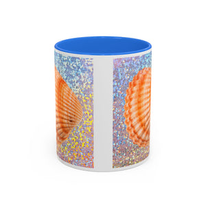 Colorful Mugs (11oz, 15oz), Disco Orange Scallop