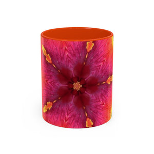 Colorful Mugs (11oz, 15oz), Hibiscus Kaleidoscope #1