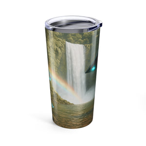 20oz Tropical Glossy Tumbler / UFO & Waterfall