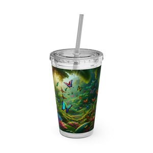Tropical Tumbler with Straw | 16 oz: Butterflies in a Dell