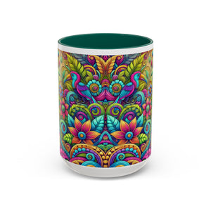 Accent Color Coffee Mug, Many Colors - 11oz & 15oz / Rainforest Music