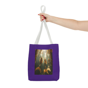 Three Mermaid Sisters, Purple Tote Bag - 3 Sizes