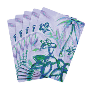 Poker Playing Cards - Tropical Doodles, Lilac