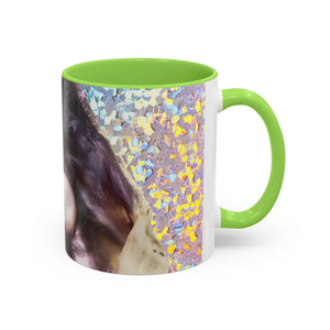 Colorful Mugs (11oz, 15oz), Disco Lavender Pearl Oyster Macro