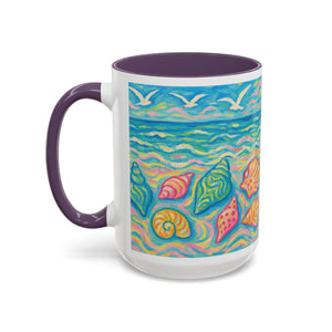 Copy of Accent Coffee Mug (11, 15oz), 8 Colors - Glow Seashells
