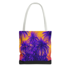 Tiny Palm Island Pop/Black Tote Bag - 3 Sizes