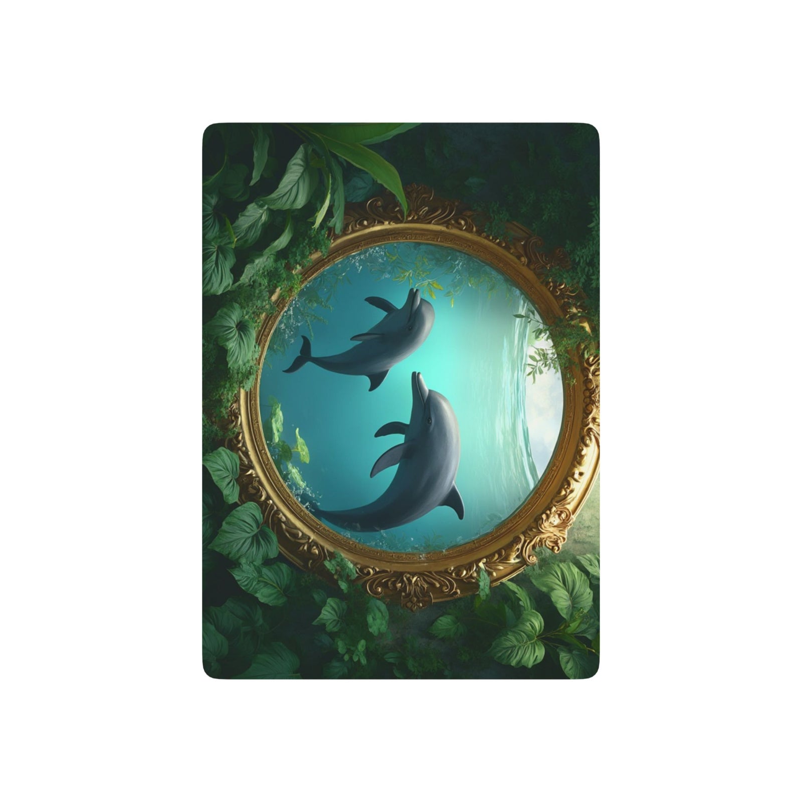 Poker Playing Cards - Framed Dolphins