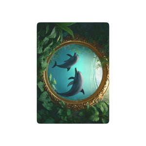 Poker Playing Cards - Framed Dolphins