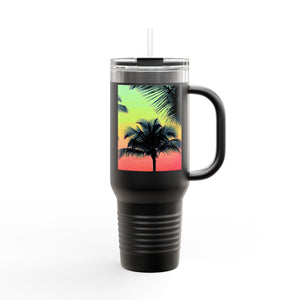 Insulated Travel Mug, 40oz / Palm Glow Sangria - Perfect for Outdoor Adventures