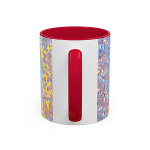 Colorful Mugs (11oz, 15oz), Disco Jade Turbo Shell Macro