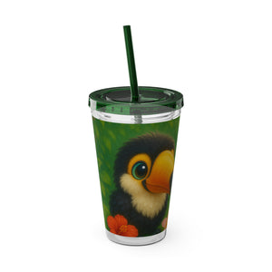 Tropical Tumbler with Straw | 16 oz: Baby Toucans