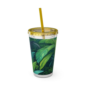 Tropical Tumbler with Straw | 16 oz:  Sleeping Spot