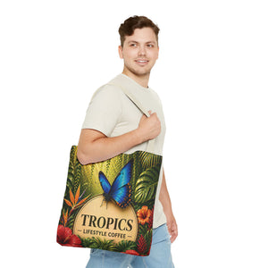 Rainforest Butterfly Coffee Brand Tote Bag - 3 Sizes