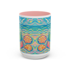 Copy of Accent Coffee Mug (11, 15oz), 8 Colors - Glow Seashells