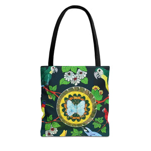 Parrots & Real Butterfly Wings Tote Bag - 3 Sizes