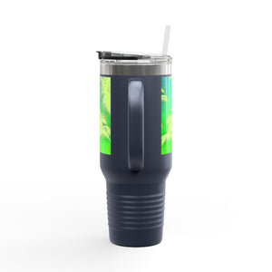Insulated Travel Mug, 40oz / Palm Glow Green - Perfect for Outdoor Adventures
