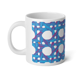 Jumbo Mug, 20oz, Chair Wicker Turquoise | Tropical Coffee Cup