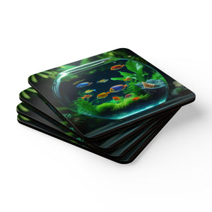 Coaster Set/4- Tropical Fish Bowl #1