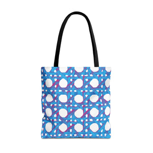 Beach Chair Wicker/Turquoise Tote Bag - 3 Sizes