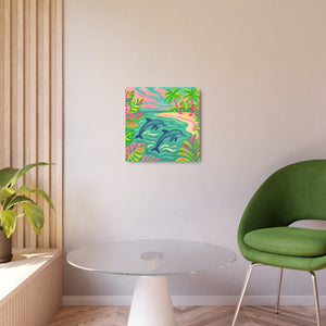 Metal Art Sign/Wall Decor — Jumping Dolphins
