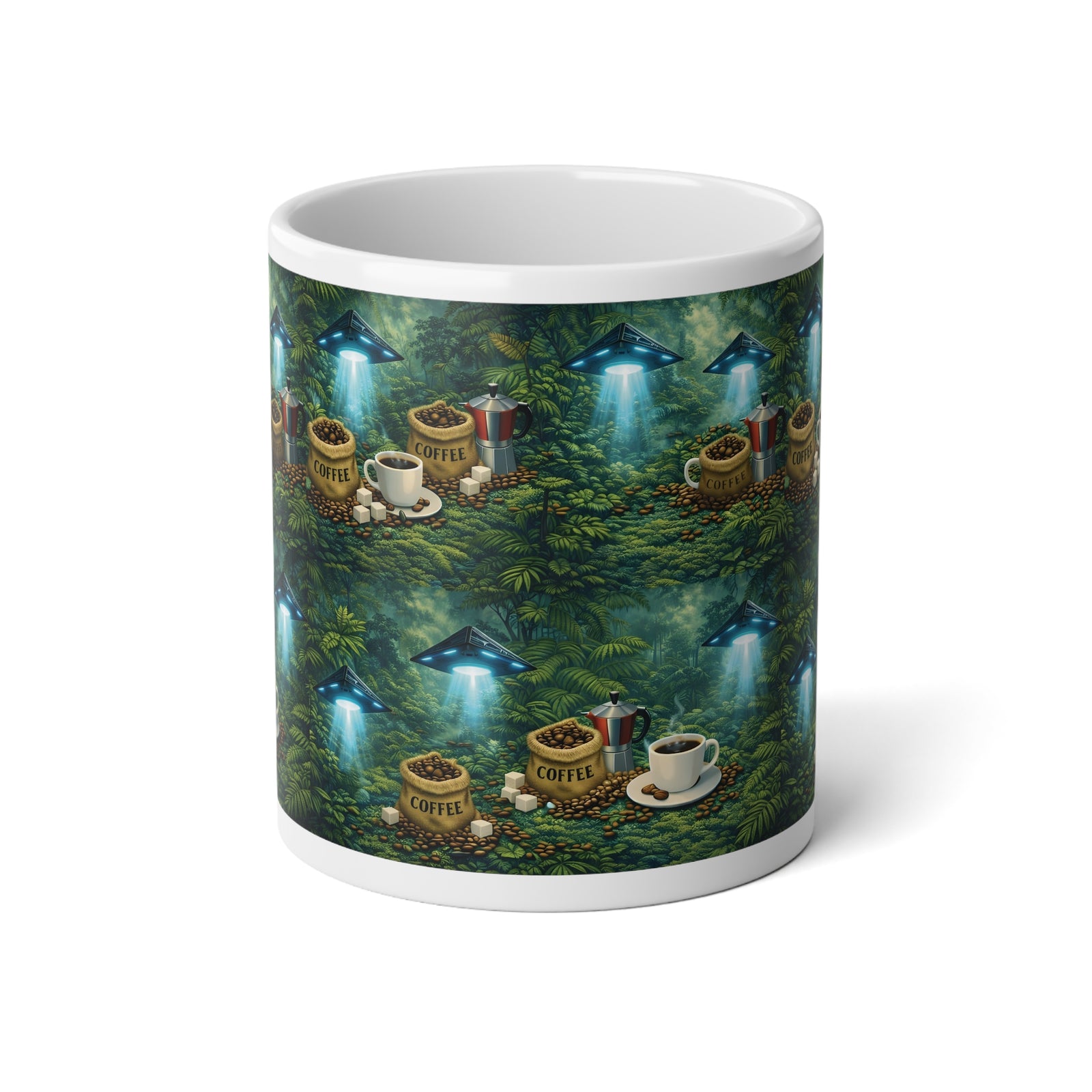 20oz Coffee Forest Jumbo Mug — UFOs & Coffee Beans