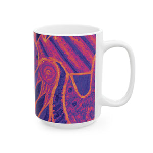 Ceramic White Mug - 11oz & 15oz, Amazon Whimsy, Heatwave