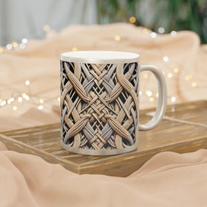 Tropical Metallic Mug, Gold or Silver - Beach Wicker