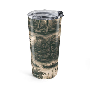 Tumbler 20oz -Tropical Toile, Black