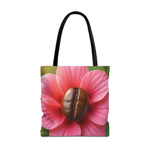 Coffee Bean Flower Tote Bag — Pink Coffee Art
